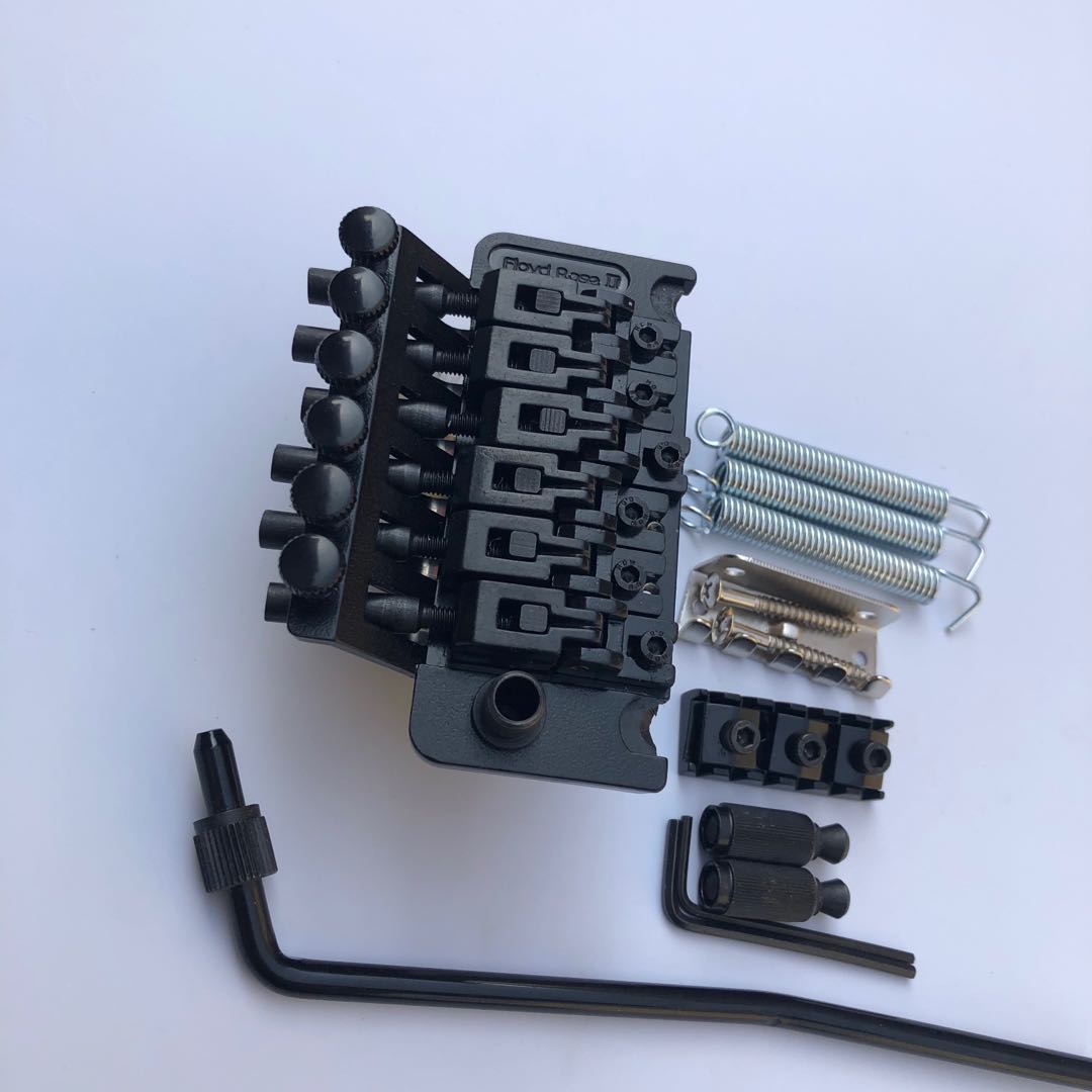 Floyd Rose Double Shake Pull String Plate Bridge Tremolo System Black Hardware For Electric Guitar-image-527986809