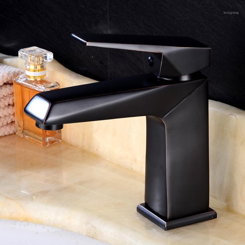 

Wholesale And Retail Water Tap Black Antique Brass Bathroom Basin Faucet tap Swivel Spout Vanity Sink Mixer Free Shipping1