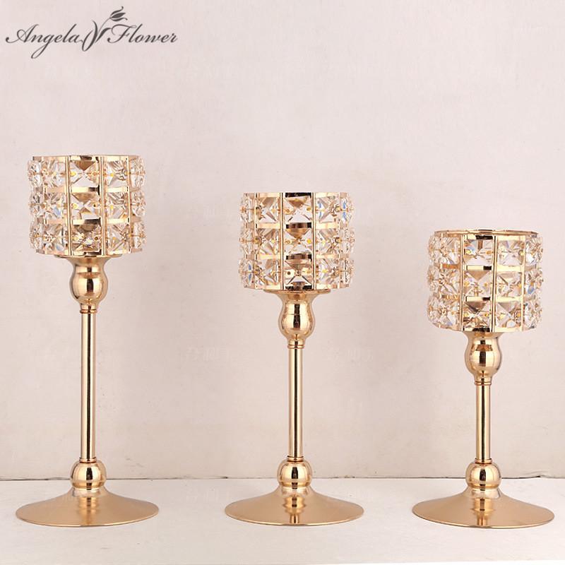 

Artificial Flower Stand Crystal Tealight Candle Holders Metal Glass Candlesticks Wedding Table Centerpiece Party Home Decoration1, 25 cm