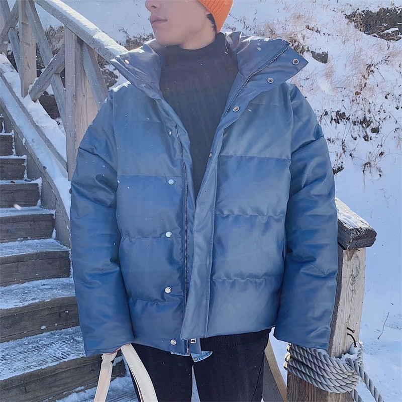 

Autumn 2021 Cotton-quilted New Winter Neck Quilted Fashion Youth Men's Clothing 3Y6F, Gray.