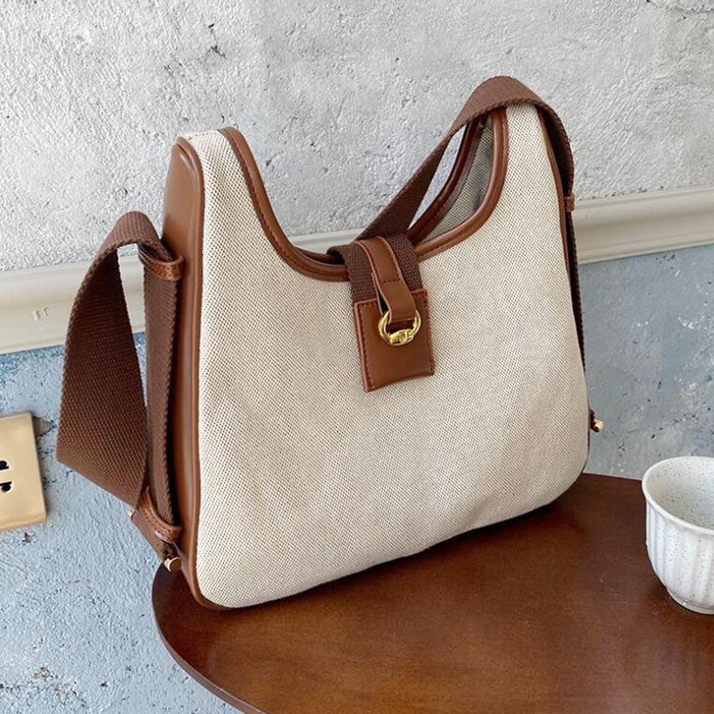 

Women Canvas Handbags Large Shoulder Bags Casual Crossbody Bags For Women Messenger Female Tote Bolsa Feminina Bolsos Mujer, Beige
