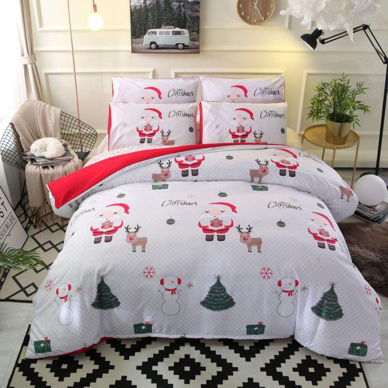 

Home textiles cartoon Christmas Bedding Set Comforter cute Bed linens set luxury duvet cover gift for kids queen king sizes, Style3