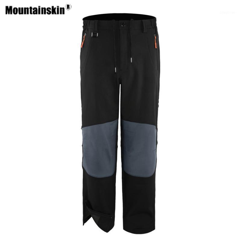 

Mountainskin Winter Men Fleece Hiking Foot Zipper Pants Outdoor Sports Skiing Camping Fishing Warm Trousers VA8461, Men gray pants