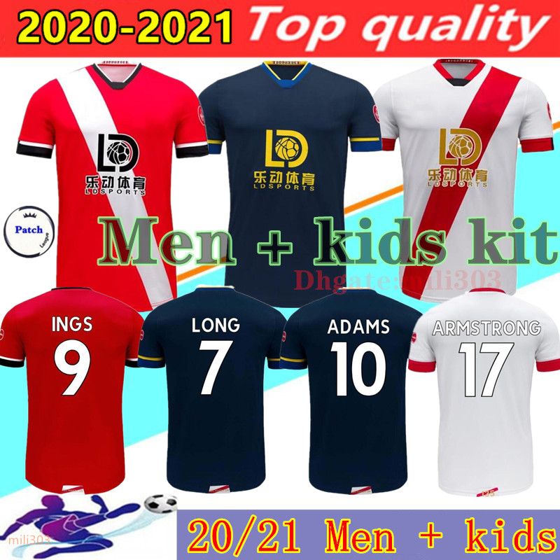 

2021 INGS Soccer Jerseys 20 21 maillots de foot LONG ADAMS WARD-PROWSE HOJBJERG ARMSTRONG REDMOND football shirt men + kids kit uniforms, Black