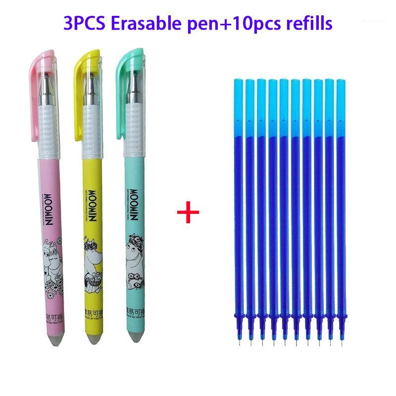 

13Pcs/Set 0.5mm Blue Black Ink Gel Pen Erasable Refill Rod Erasable Pen Washable Handle School Writing Stationery1