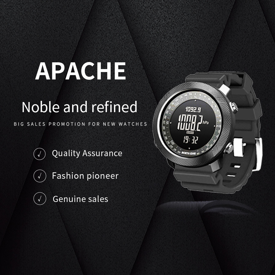Suministro Al Por Mayor North Edge Smart Watch Hombres Deporte Senderismo  Senderismo Altímetro SmartWatch Compass Barómetro Fitness Tracker Digital  Wearable 201124 De Dou10, 93,36 € | Es.DHgate.Com