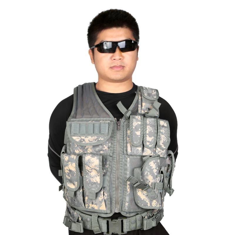 

Lixada Outdoor Tactical Vest Army Polyester War Game Hunting Vest for Camping Hiking Hunting male Jacket, Green