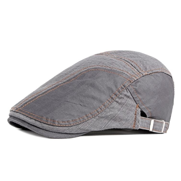 

CEQING048 Vintage aged men casual cotton beret caps New summer trucker cap Male breathable Newsboy hat casquette, 002