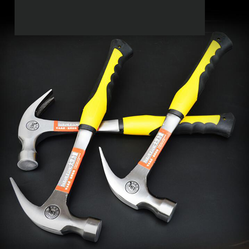 

2020 hot sale Round head rubber handle Magnetic claw hammer For woodworking and Electronic tool, Woodworking tool