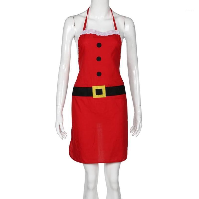 

New Qualified Christmas Decoration Santa Apron Home Kitchen Cooking Baking Chef Red Apron Levert Dropship dig610281