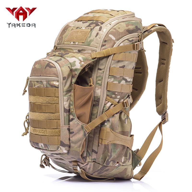 

YAKEDA Outdoor Tactical Backpack Assault Pack Army Molle Backpack 1000D Nylon Daypack Rucksack Bag for Camping Hiking, Black