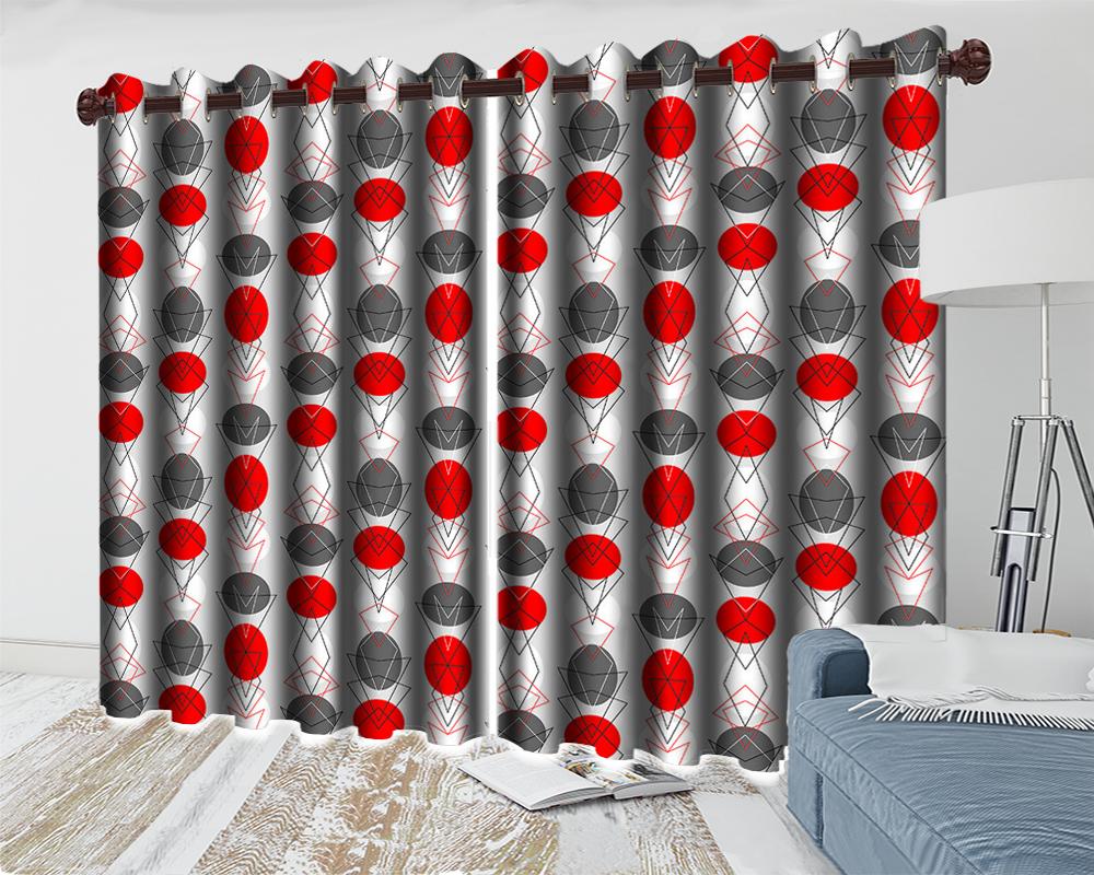 

3d Curtain Design for Bedroom Colorful Round Curtains Printing Blackout 3d Window Curtain, As pic