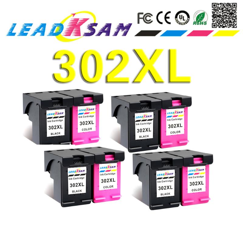 

LEADKSAM 302XL ink Cartridge compatible for 302 XL 302 Cartridge for Deskjet 1110 1111 1112 2130 OfficeJet 5220 5230 5232