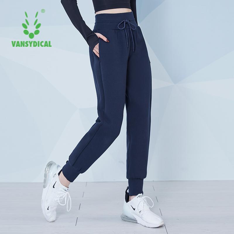 

VANSYDICAL Jogging Pants Women Solid Fitness Sport Pant for Gym Exercise Winter Running Bottoms female Workout Long Trouser, Fbf201273