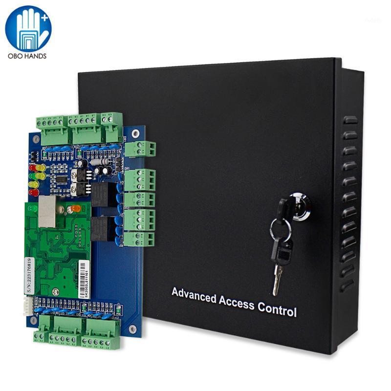 

Four Doors Network TCP/IP Wiegand Access Control Board Panel with Software RFID Entry System DC12V Power Supply Box for 1/2 Door1