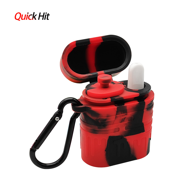 

Waxmaid Portable Quick Hit Dab Stick Faster Hit With Mini Brush Silicone Case DHL Free Shipping