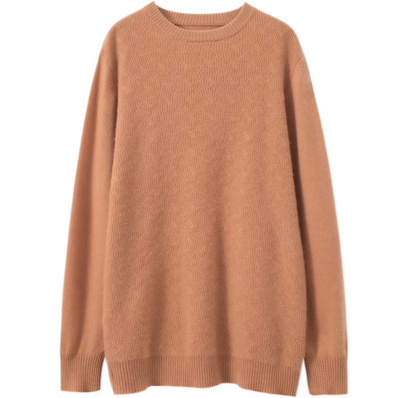 

Warm Thick Soft Pullover 2020 Long-Sleeved Winter Autumn Large Size Plus Size Shirt Knittted 100% Cashmere Sweater Men, Black