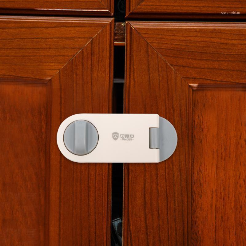 

2Pcs Baby Lock Refrigerator Safety Lock Protective Cabinet Drawer Anti Pinch Guard (Grey)1