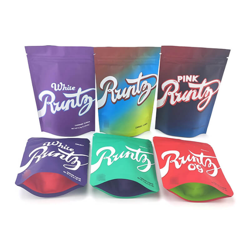 

Hot Sale Mylar Runtz Bag Zipper Bag 3.5g White Runtz Packing for Dry Herb Tobacco Flower