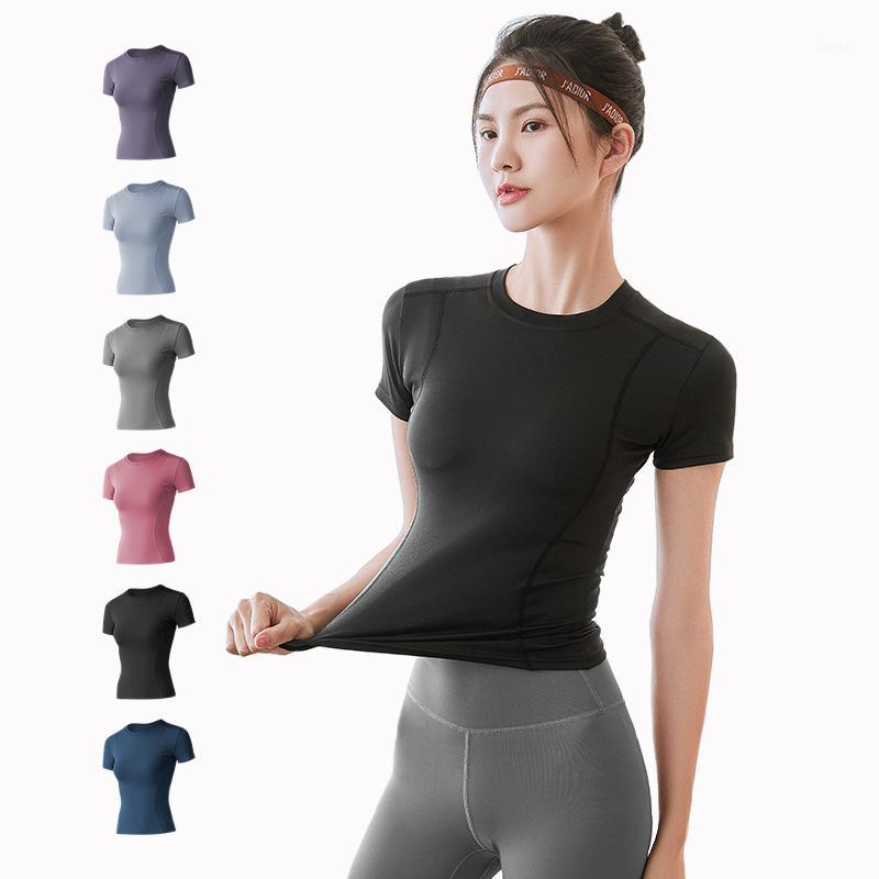 

Women Short Sleeve Yoga Shirt Plus Size 2XL Quick Dry Fitness Tops Gym Running Workout Breathable Sports Coat For Ladies1