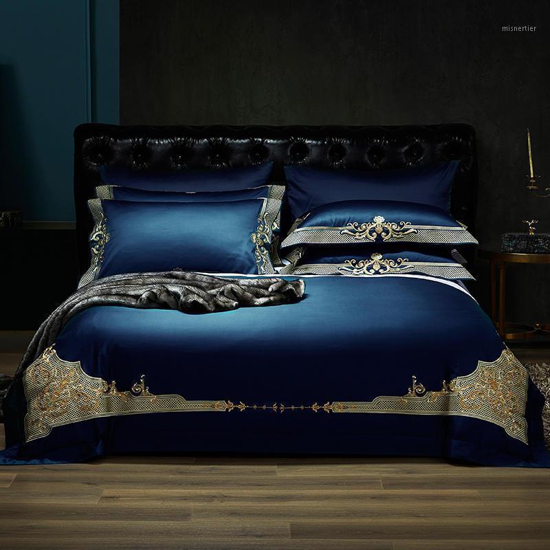 

Morpheus Luxury Egyptian Cotton Bedding set King and Queen Bedding Set Embroidery Duvet Cover - MP421, Color 3