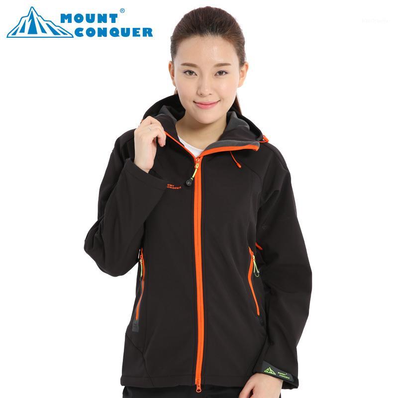 

Women Hiking Jacket Softshell Fleece Outdoor Sport Hiking Camp Riding Windproof Waterproof Female Coat Hard-Wearing1, Orange
