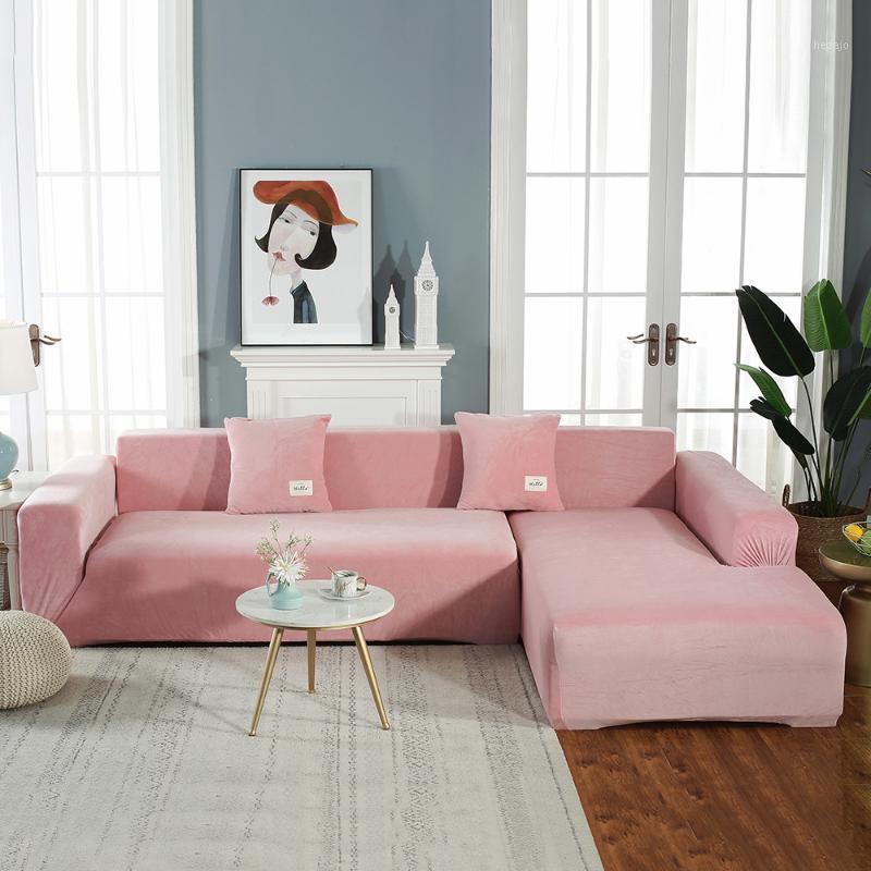 

Solid color corner sofa covers for living room elastic spandex slipcovers couch cover stretch sofa towel L shape Cover1
