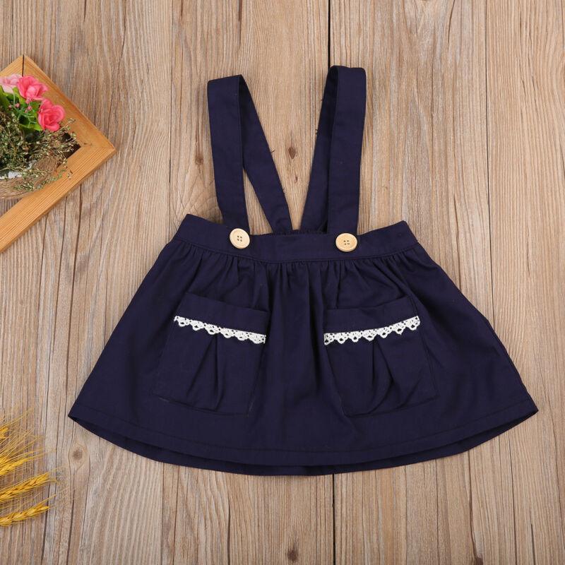 

Newborn Toddler Baby Girl Brace Dress Overalls Princess Party Autumn Clothes, Black