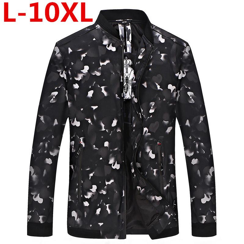 

9XL 10XL plus 8XL size Spring Men's Jacket trench coat Solid Fashion Coats Male Casual Slim Stand Collar Men Outerdoor Overcoat