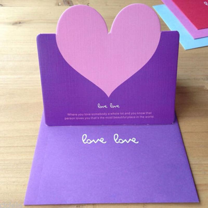 

10Pcs/pack 3D Greeting Cards Handmade Heart Shape Paper Cut Valentines Mother's Day Christmas Wedding Gift Card
