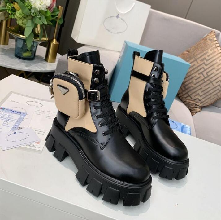 

Rois Martin Boots Women Ankle Genuine Leather Military Combat Models Platform Bag Boots Triple Cowhide Motorcycle Shoes, Color 7