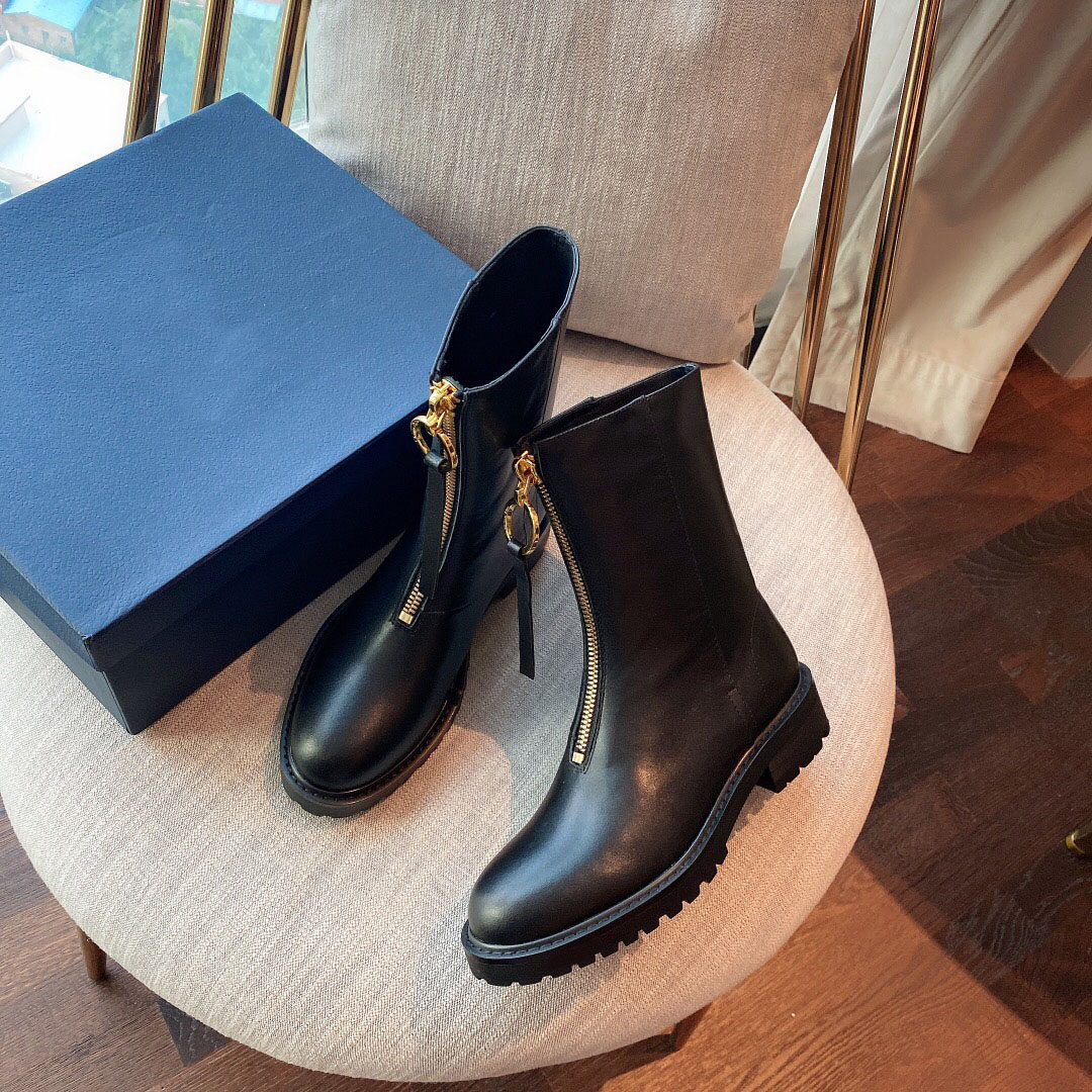 

Fashion Women 2021 Formal Platform Party Ankle Boots Brand Designer Chunky Heels Classic Martin Boots Size 35-41, Black