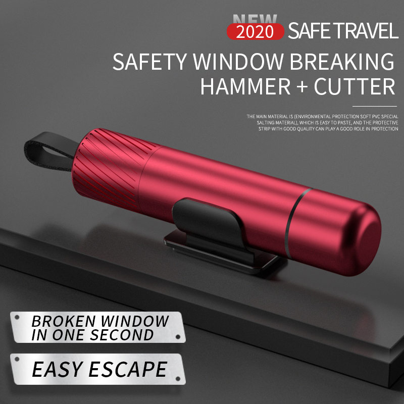 

Safety Hammer Emergency Escape Tool, Car Window Glass Breaker and Seatbelt Cutter, 2-in-1 Mini,for Underwater Working Rescue,Broken window
