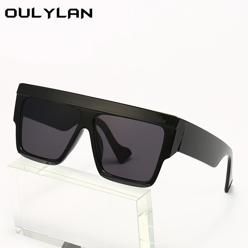 

Sunglasses Oulylan Classic Square Women Trending Oversized Sun Glasses Shades Men UV400 Colored Sunglass Black