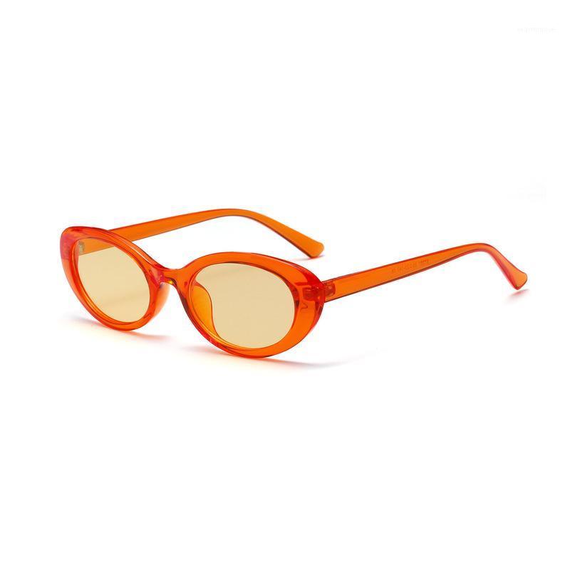 

Ladies Retro Classic Small Frame Oval Sunglasses Fashion Women Luxury Vintage Mirror Candy color Eyewear Metal Frame Sun Glasses1