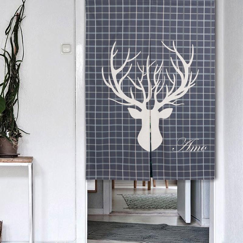 

Simple Nordic curtain for door kitchen custom partition curtain living room modern ins bedroom decoration linen fabric, As picture