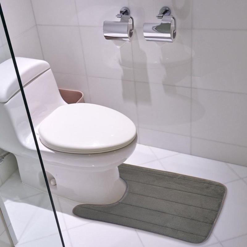 

1PC Bathroom Mat Set U-Shape Bathroom Carpet Simple Toilet Rugs Non-Slip WC Mat High Water Absorbent Bath Rugs Dropshipping