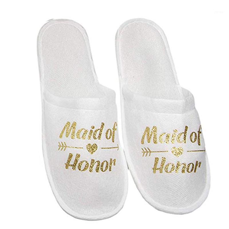 

Easy Matching Slippers Party Disposable Universal Travel Hot Stamping Breathable Portable Soft Hotel Spa Multipurpose White1