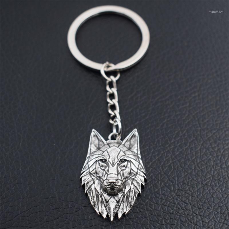 

12pcs Geometric Origami Wolf Keychain Men Car Gift Souvenirs Wild Animal Keychain1