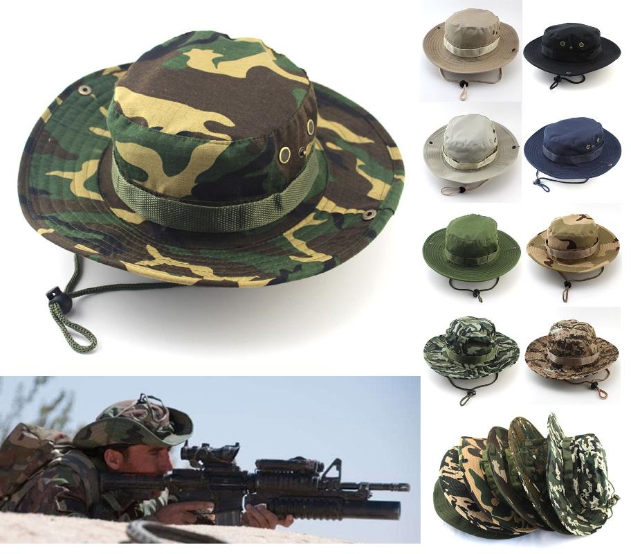 

Outdoor Bush Boonie Caps Jungle Camo Bucket Fishing Hats