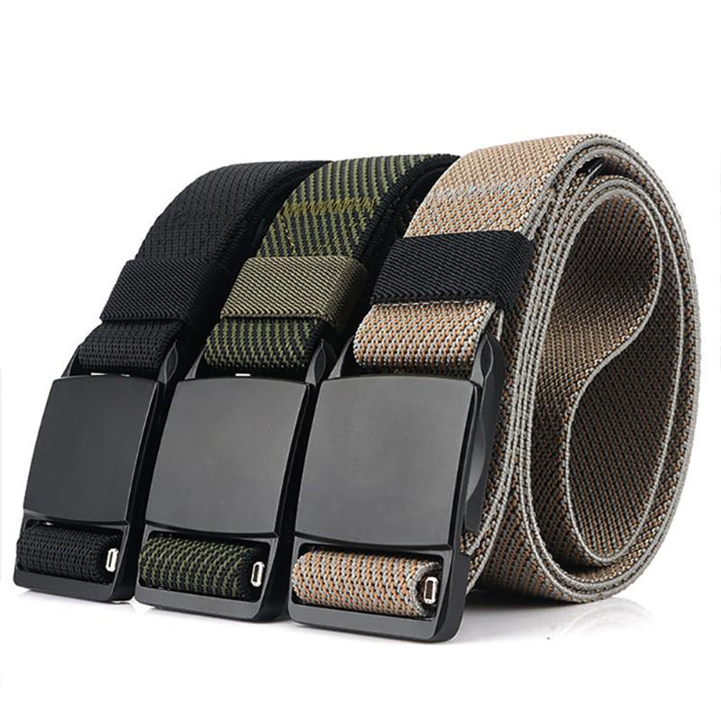 

Waist Support 2021 Men's Tactical Belt Mablack Metal Quick Release Buckle Elastic Magnetic Accessories, Black