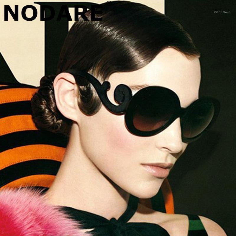 

NODARE 2020 Oval Sunglasses Women Fashion 90s Black Retro Sun Glasses for female Vintage Lunette De Soleil Feminino1