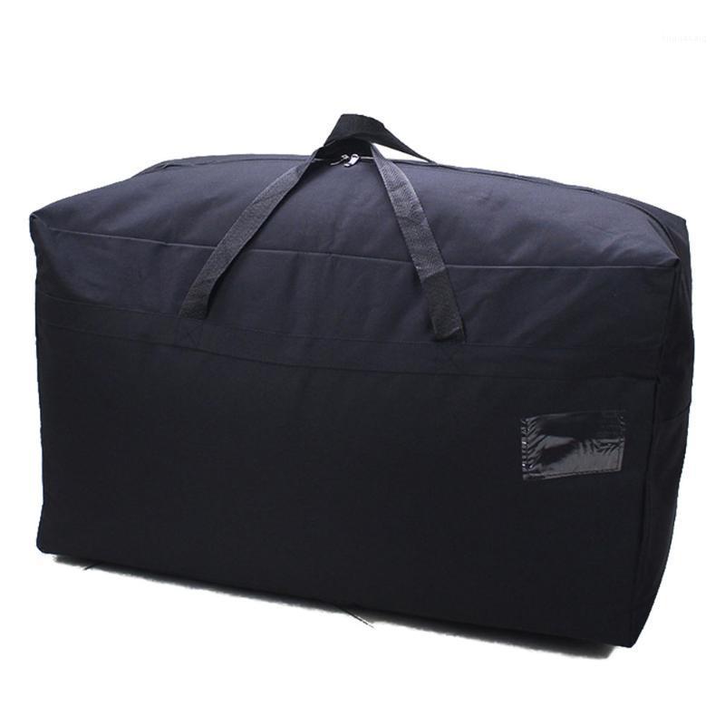 

Unisex Thicken With Handle Soft Waterproof Travel Quilt Zipper Luggage Oxford Cloth Storage Bag Organizer Large Capacity1, Blue