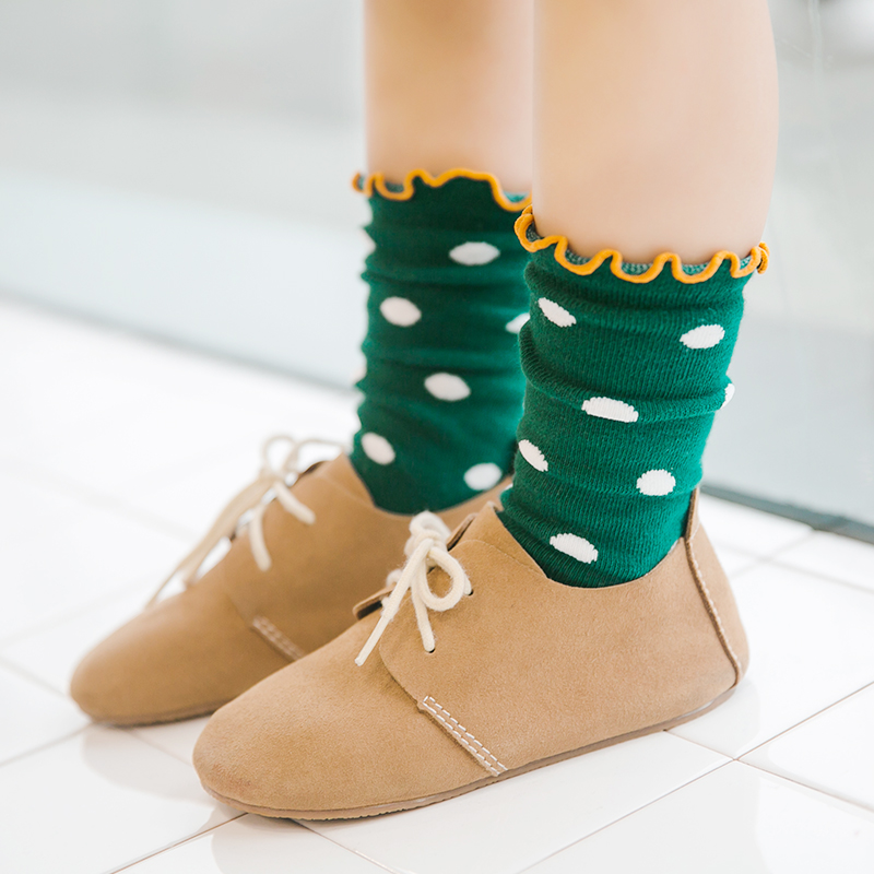 High Quality Kids Girls Fashion Socks For baby Boys Toddle Cotton ruffle Socks Dots Stripes RN8097-image-638074950