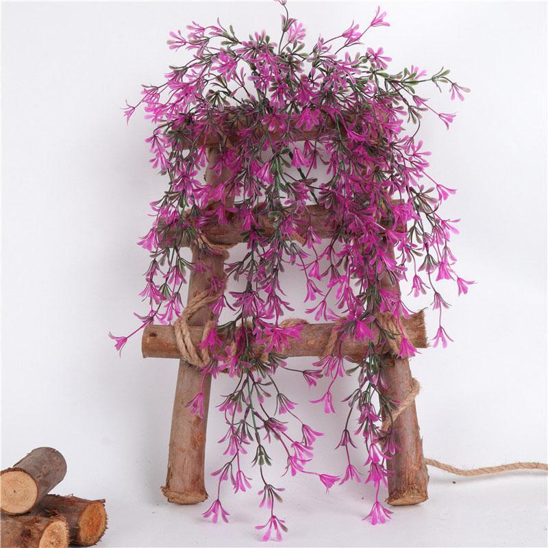 

82CM Artificial real touch Sun flower petunia wall hanging vine simulation leaves home wedding party green plant wall decoration1