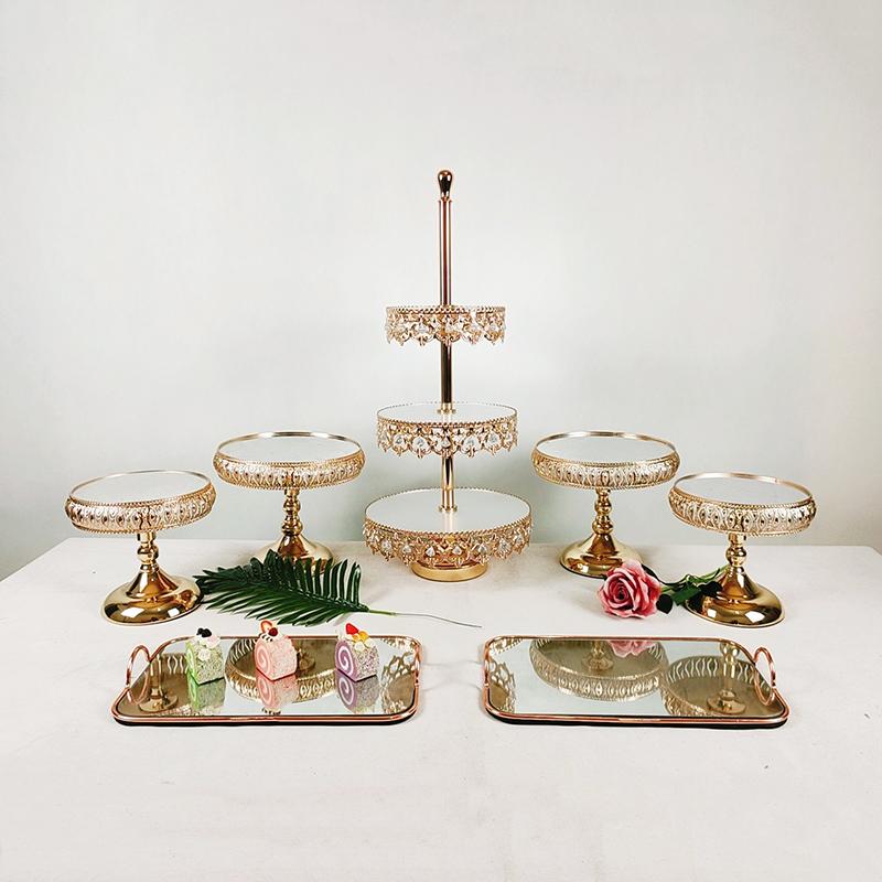 

Other Bakeware 3-Tier Stacked Cupcake And Dessert Tower Wedding Cake Stand Set