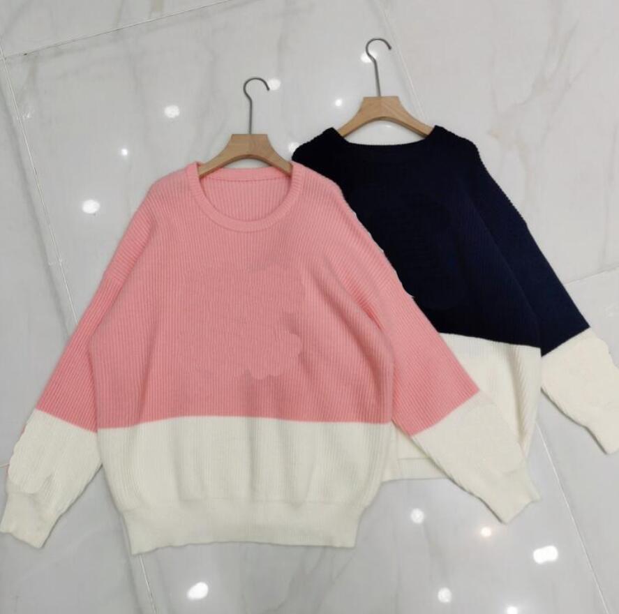 

Women's Sweaters High Quality Wool Knitting Sweater Autumn Winter Fashion Designer Brand Double Letter Printing Mens Womens Loose Pullover Round Collar Clothing, Mixed send