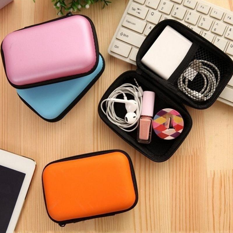 

Earphone Wire Organizer Box Headphone Case Travel Storage Bag For Earphone Charger Storage Box1