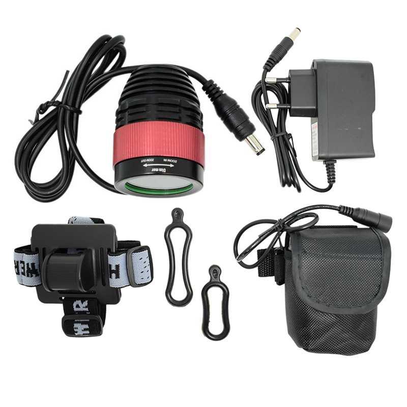 

T6 LED Focusing Bike Headlight Front Lights 4 Modes Cycling Bicycle Headlamp + 9600mah 18650 Battery Pack + Charger Headband