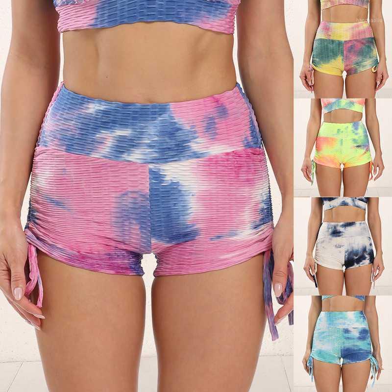 

Women Yoga Shorts Gym Jogging Leggings Breathable Women' Sports Fitness Short Gradient Print Color Thin Skinny Running Shorts1